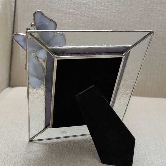 Gallery Stained Glass Blue Butterfly Picture Frame 3.5" X 5" Photo Opening - Picture 11 of 12